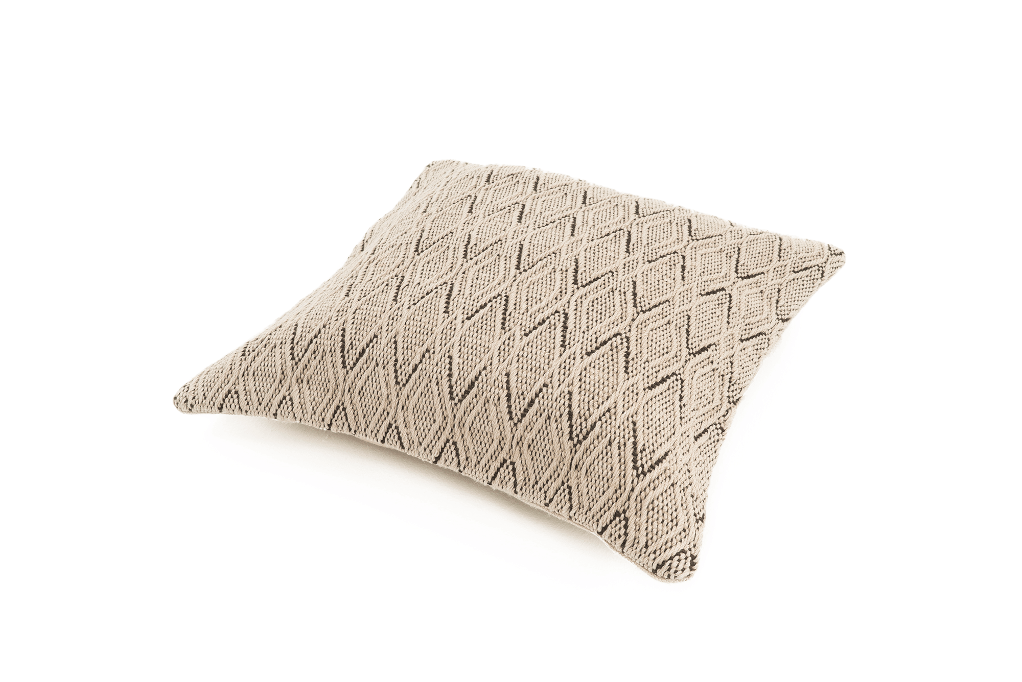 Fog Handwoven Hemp Pillow Case, Bohemian Diamond-Weave Beige - 9IHRDOK002009 - Arconiz