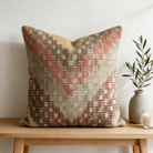 Beige Neutral Chevron Pillow Cover 20x20 - console - K-0051