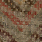 Close-up of the vintage rug weave - Beige & Sage chevron pillow cover - PC-CHE-BEI-5050-004 - Arconiz