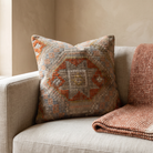 Rust Boho Medallion Pillow Cover 20x20 - living room - K-0054