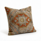 Rust Boho Medallion Pillow Cover 20x20 - styled view - K-0054