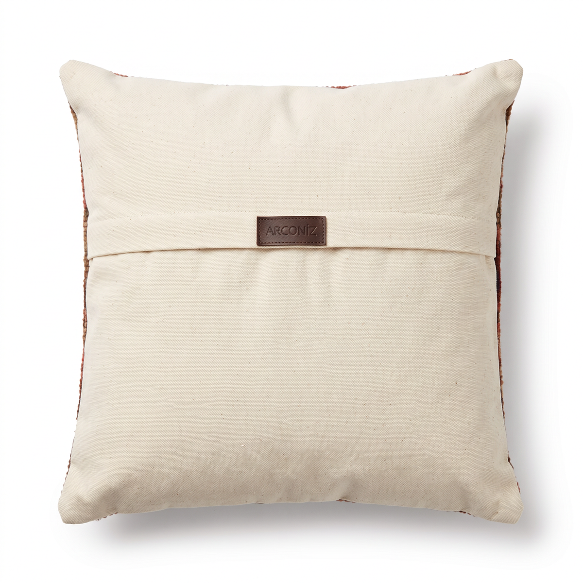 Rust Western Diamond Pillow Cover 20x20 - cotton canvas back with hidden zipper and Arconiz label - K-0058