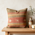 Olive Southwestern Stripe Pillow Cover 20x20 - console - K-0059
