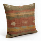 Olive Southwestern Stripe Pillow Cover 20x20 - styled view - K-0059
