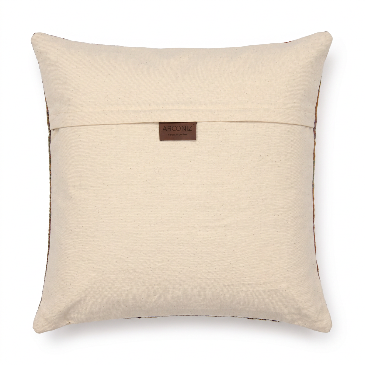 Rust Southwestern Stripe Pillow Cover 20x20 - cotton canvas back with hidden zipper and Arconiz label - K-0066