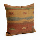 Rust Southwestern Stripe Pillow Cover 20x20 - styled view - K-0066