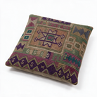 Purple Boho Geometric Pillow Cover 20x20 - styled view - L-0027