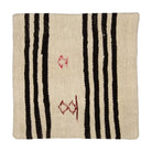 Black & Cream hemp kilim stripe pillow cover 20" x 20" - PC-STR-BLA-5050-019 - Arconiz
