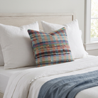Teal Boho Stripe Pillow Cover 20x20 - bedroom - N-0014