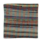 Teal & Red rag rug stripe pillow cover 20" x 20" - PC-STR-TEA-5050-015 - Arconiz