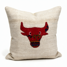 Red Western Bull Pillow Cover 20x20 - styled view - N-0027