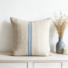 Blue Coastal Stripe Pillow Cover 20x20 - console - N-0063