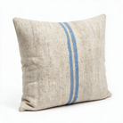 Blue Coastal Stripe Pillow Cover 20x20 - styled view - N-0063