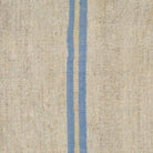 Close-up of the hemp kilim weave - Blue & Cream stripe pillow cover - PC-STR-BLU-5050-020 - Arconiz