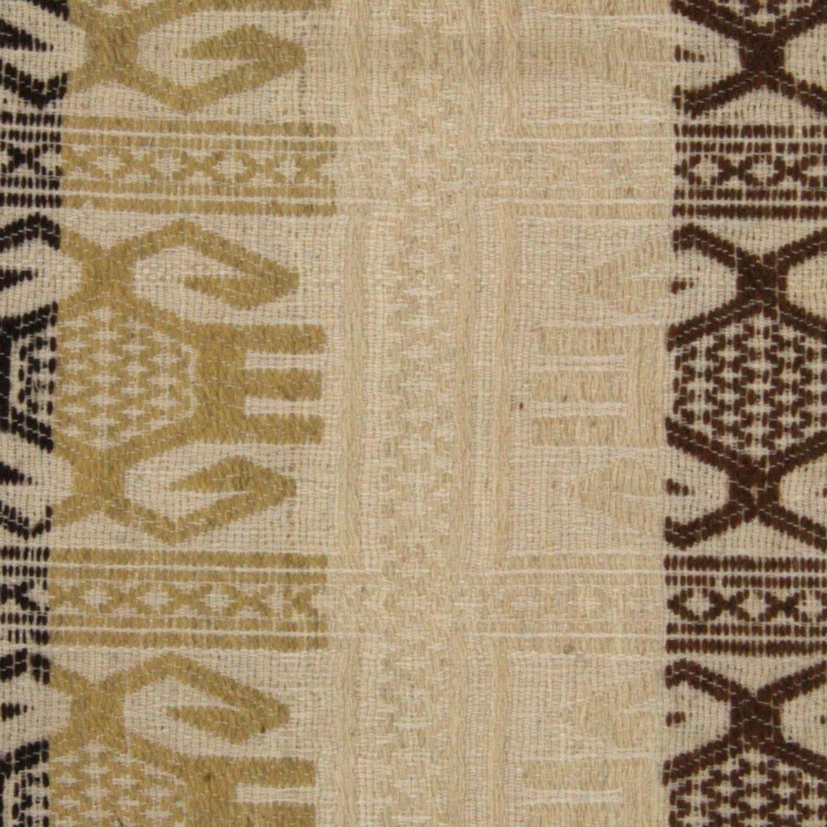 Close-up of the kilim weave - Beige & Brown geometric pillow cover - PC-GEO-BEI-5050-010 - Arconiz