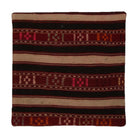 Black & Red kilim stripe pillow cover 18" x 18" - PC-STR-BLA-4545-012 - Arconiz