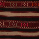 Close-up of the kilim weave - Black & Red stripe pillow cover - PC-STR-BLA-4545-012 - Arconiz