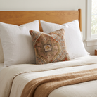 Rust Boho Medallion Pillow Cover 18x18 - bedroom - N-0139