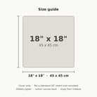 Size guide: 18" x 18" (45 x 45 cm) - PC-MED-RUS-4545-014 - Arconiz