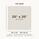 Size guide: 20" x 20" (50 x 50 cm) - PC-STR-BLU-5050-020 - Arconiz