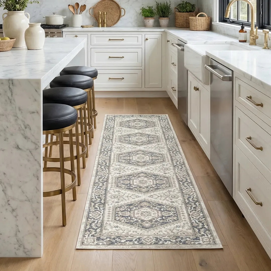 Charcoal Medallion Area Rug