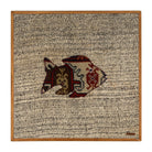 Red & Cream Kilim Fish woven wall art 24" x 24" - WA-FSH-RED-6060-003 - Arconiz