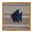 Indigo Kilim Fish woven wall art 20" x 20" - WA-FSH-IND-5050-005 - Arconiz