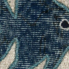 Close-up of the handwoven kilim weave - Teal Kilim Fish on Oatmeal - WA-FSH-TEA-4545-007 - Arconiz
