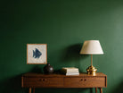 Teal Kilim Fish on Oatmeal woven wall art in a second styled room setting, for scale - WA-FSH-TEA-4545-007