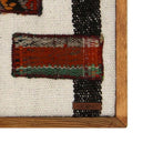 Solid wood frame corner and Arconiz maker's label - WA-PNL-RED-4545-008