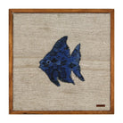 Cobalt Blue Kilim Fish woven wall art 20" x 20" - WA-FSH-COB-5050-012 - Arconiz