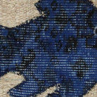Close-up of the handwoven kilim weave - Cobalt Blue Kilim Fish on Oatmeal & Rose - WA-FSH-COB-5050-013 - Arconiz