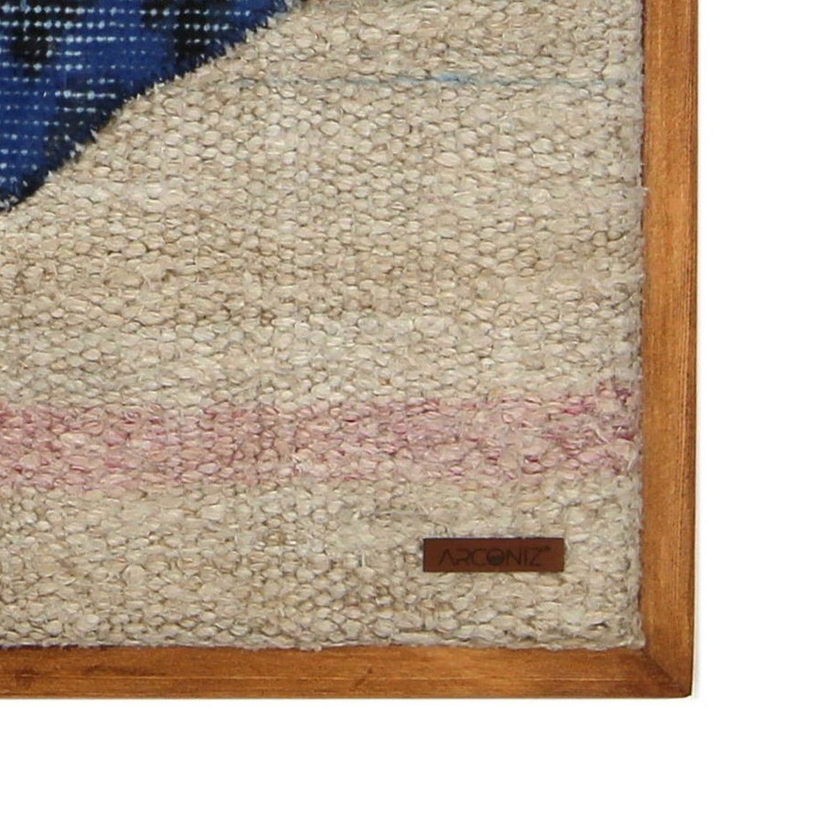 Solid wood frame corner and Arconiz maker's label - WA-FSH-COB-5050-013