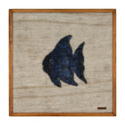 Navy Kilim Fish woven wall art 20" x 20" - WA-FSH-NAV-5050-014 - Arconiz