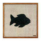 Near Black Kilim Fish woven wall art 20" x 20" - WA-FSH-NEA-5050-016 - Arconiz
