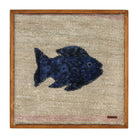 Indigo Kilim Fish woven wall art 20" x 20" - WA-FSH-IND-5050-017 - Arconiz