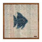 Teal Kilim Fish woven wall art 20" x 20" - WA-FSH-TEA-5050-018 - Arconiz