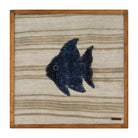 Indigo Kilim Fish woven wall art 20" x 20" - WA-FSH-IND-5050-020 - Arconiz