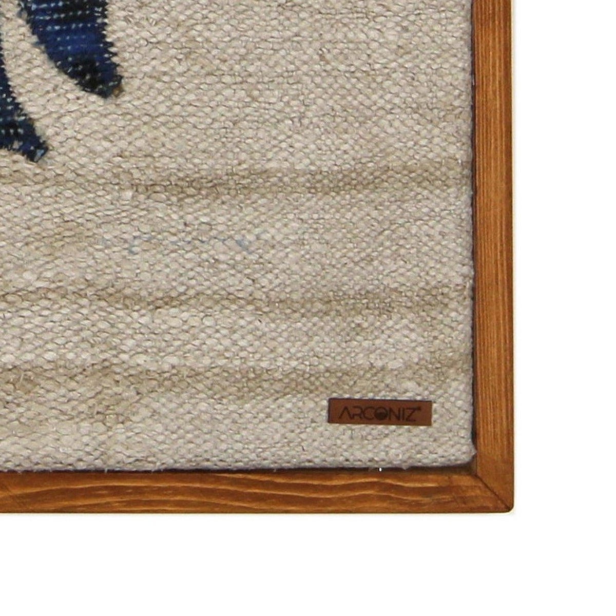 Solid wood frame corner and Arconiz maker's label - WA-FSH-IND-5050-022