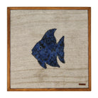 Indigo Kilim Fish woven wall art 20" x 20" - WA-FSH-IND-5050-022 - Arconiz