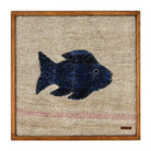 Navy Kilim Fish woven wall art 20" x 20" - WA-FSH-NAV-5050-024 - Arconiz