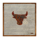Rust Kilim Bull woven wall art 20" x 20" - WA-BUL-RUS-5050-026 - Arconiz