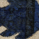 Close-up of the handwoven kilim weave - Navy Kilim Fish on Oatmeal & Rose - WA-FSH-NAV-5050-031 - Arconiz