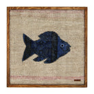 Navy Kilim Fish woven wall art 20" x 20" - WA-FSH-NAV-5050-031 - Arconiz