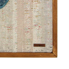 Solid wood frame corner and Arconiz maker's label - WA-FSH-TEA-5050-039