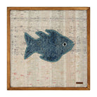 Teal Kilim Fish woven wall art 20" x 20" - WA-FSH-TEA-5050-039 - Arconiz