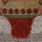 Close-up of the handwoven kilim weave - Tan & Red Kilim Bull on Grey Band - WA-BUL-TAN-5050-049 - Arconiz