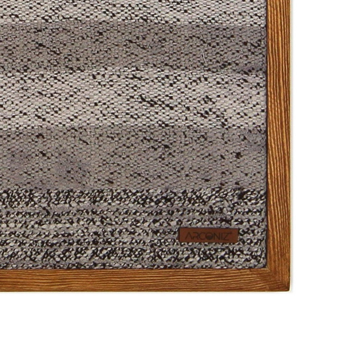 Solid wood frame corner and Arconiz maker's label - WA-BUL-TAN-5050-049