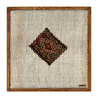 Red, Gold & Black Kilim Medallion woven wall art 20" x 20" - WA-MED-RED-5050-050 - Arconiz
