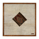 Red, Gold & Black Kilim Medallion woven wall art 20" x 20" - WA-MED-RED-5050-051 - Arconiz